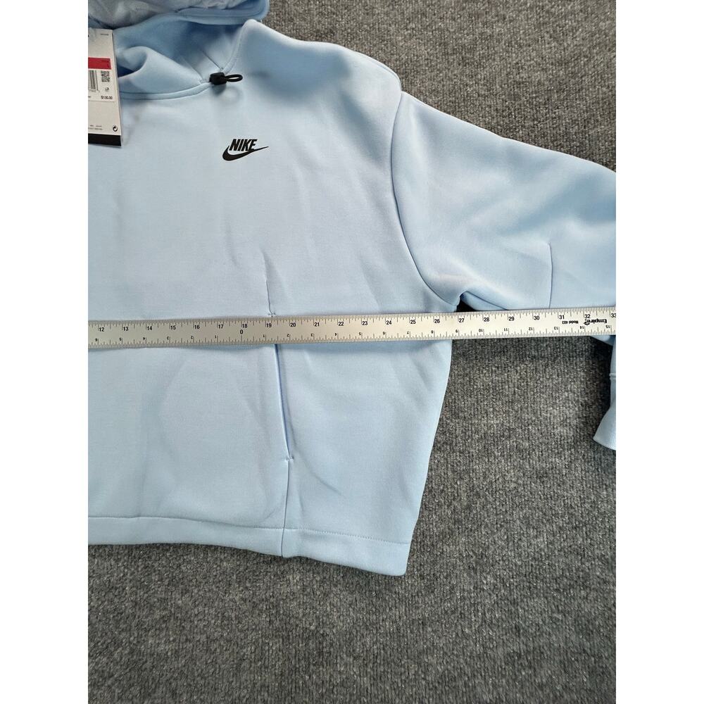 Nike Tech Fleece Women's L Hoodie Light Blue Cropped Pullover Size Large NWT - Picture 7 of 11